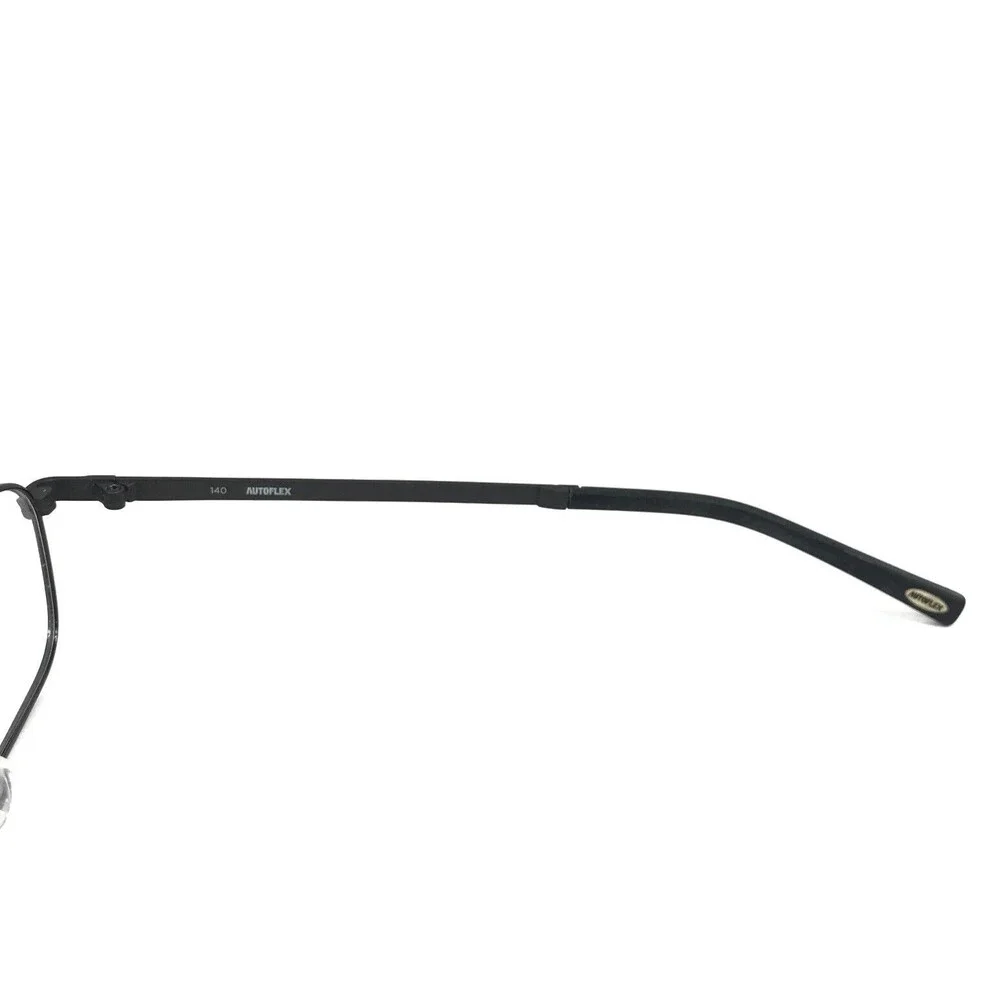 Autoflex Eyeglasses Frames PRETENDER 001 Black Rectangle Wire Rim 54-18-140